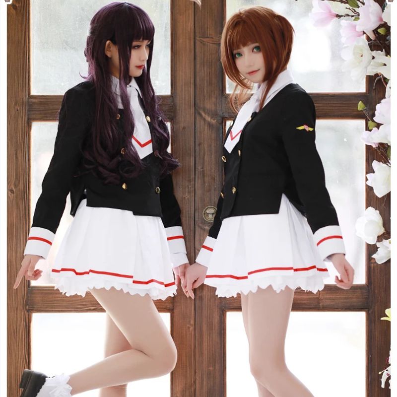 Anime Cosplay Easy - Sakura Kinomoto Cosplay Schooluniform Sakura Daidouji