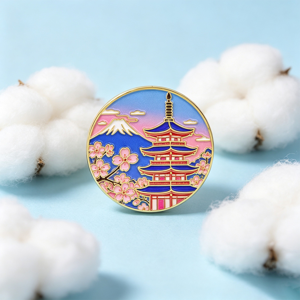 Anime Cosplay Easy - Japanse kersenbloesem emaille pin, vintage revers