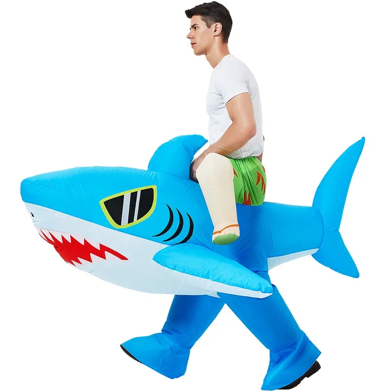 Anime Cosplay Youtube Shorts - Nieuwe Volwassen Kinderen Blue Shark Opblaasbare