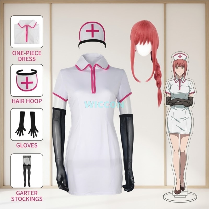 Anime Cosplay Nurse - Anime Chainsaw Man Cosplay Kostuum Makima