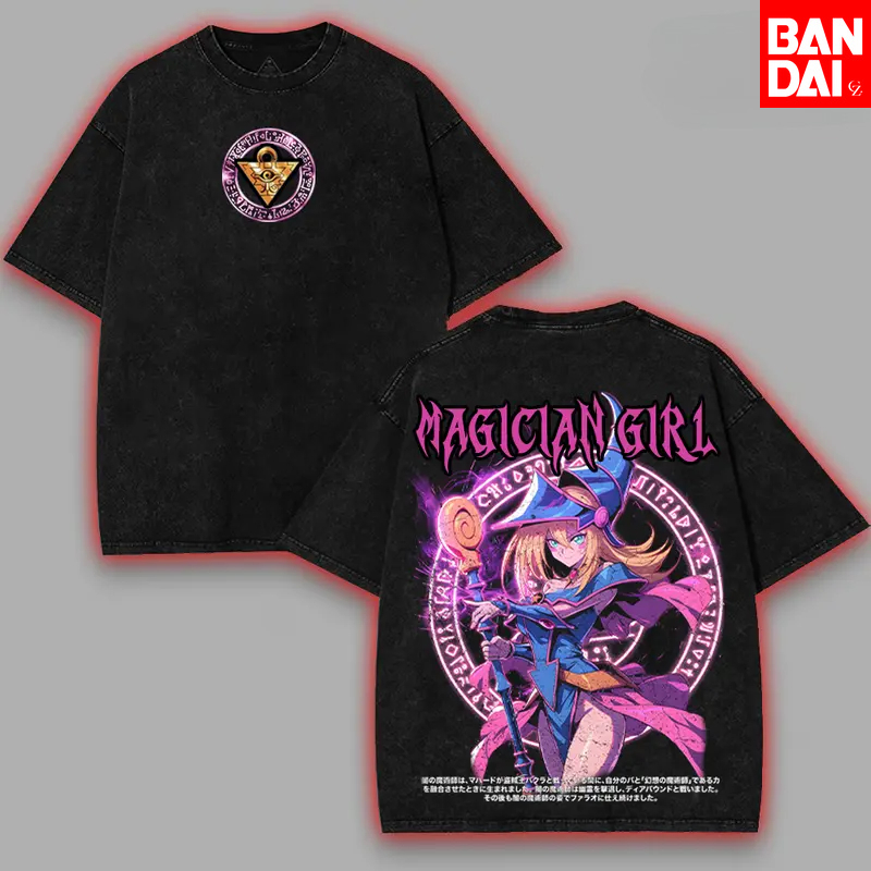 Anime Cosplay Easy - Heren Vintage Gewassen T-shirt Yugioh Dark