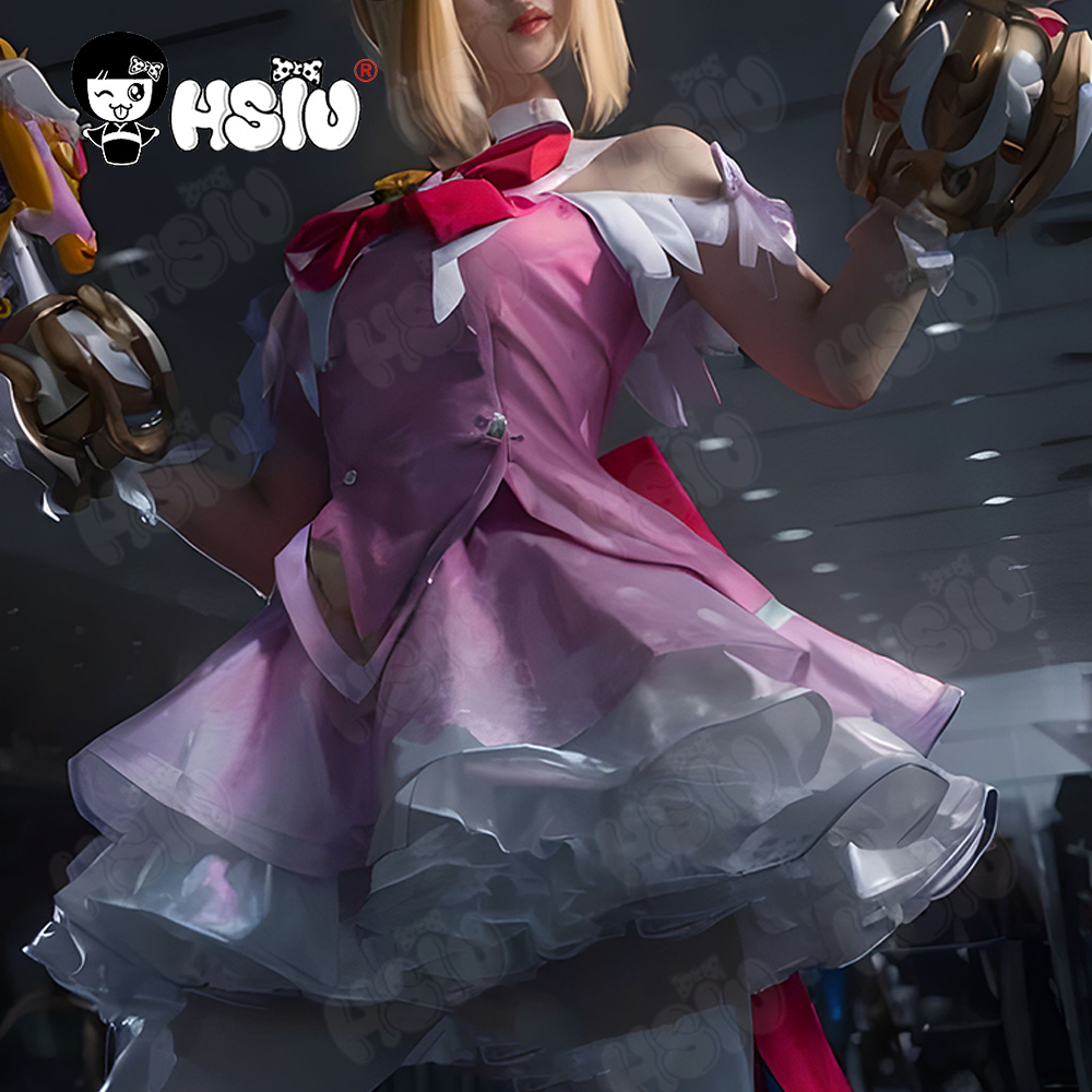 Anime Cosplay Pink - Juno Cosplay Kostuum Pruik HSIU Blond