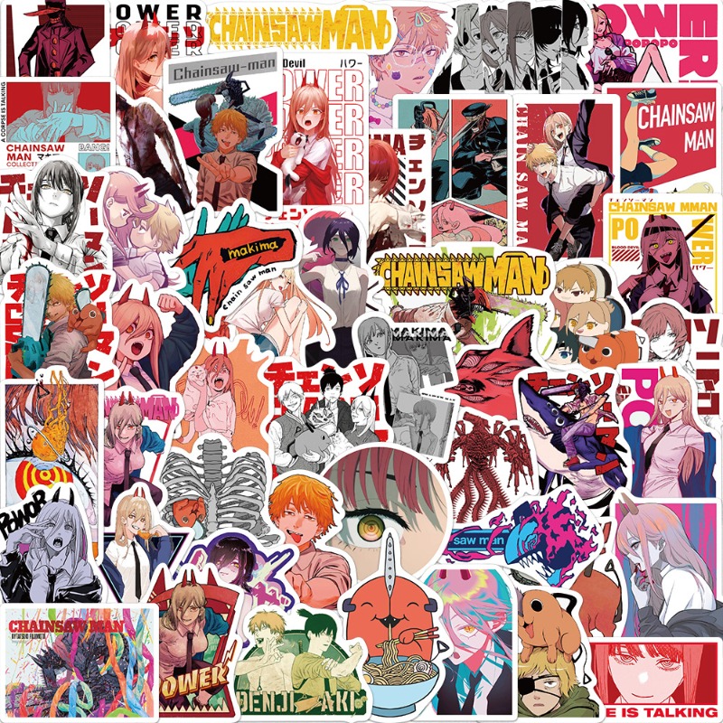 Chainsaw Man Cosplay - 50 stuks Anime Chainsaw Man Stickers