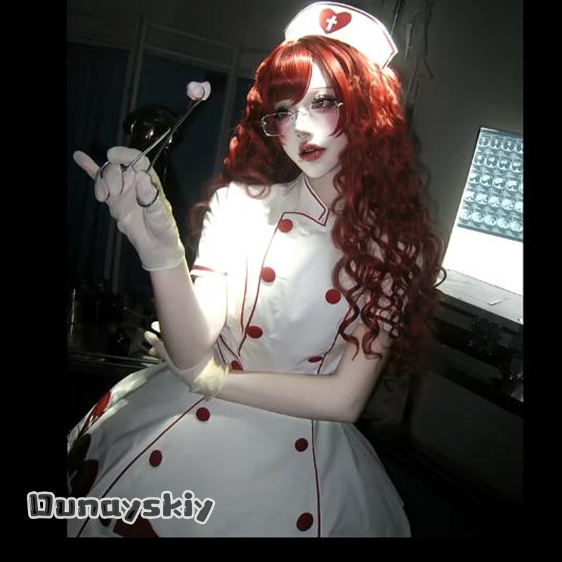 Anime Cosplay Nurse - OHaYo% Bloody Nurse Fanart Halloween Cosplay