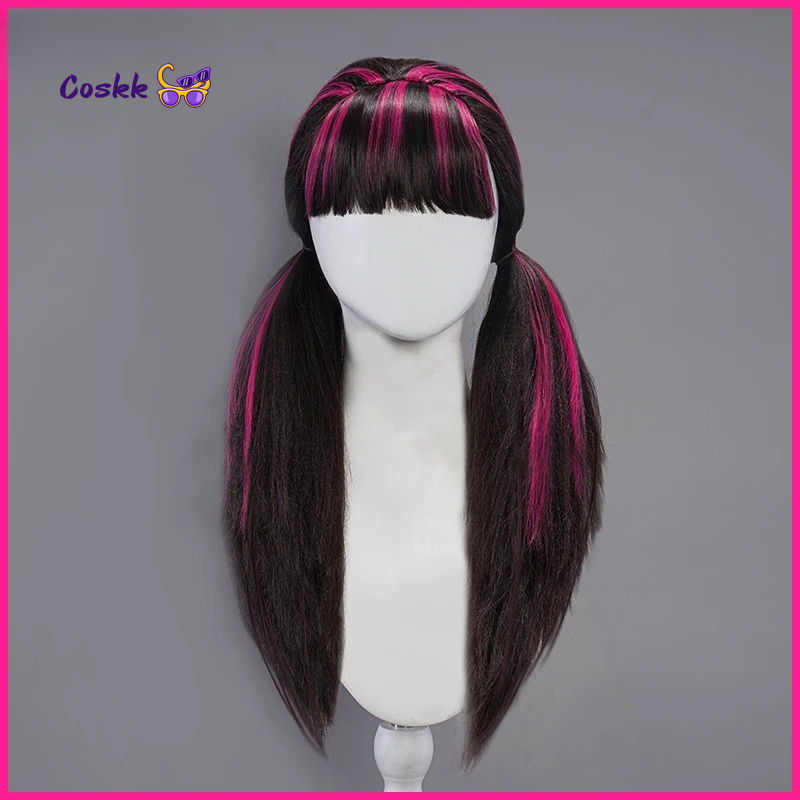Draculaura Cosplay Pruik Lang  - Anime Cosplay Pink recensie en prijs