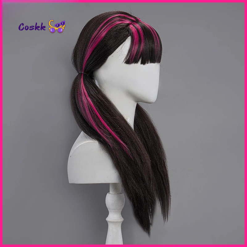 Draculaura Cosplay Pruik Lang  - Anime Cosplay Pink recensie en prijs