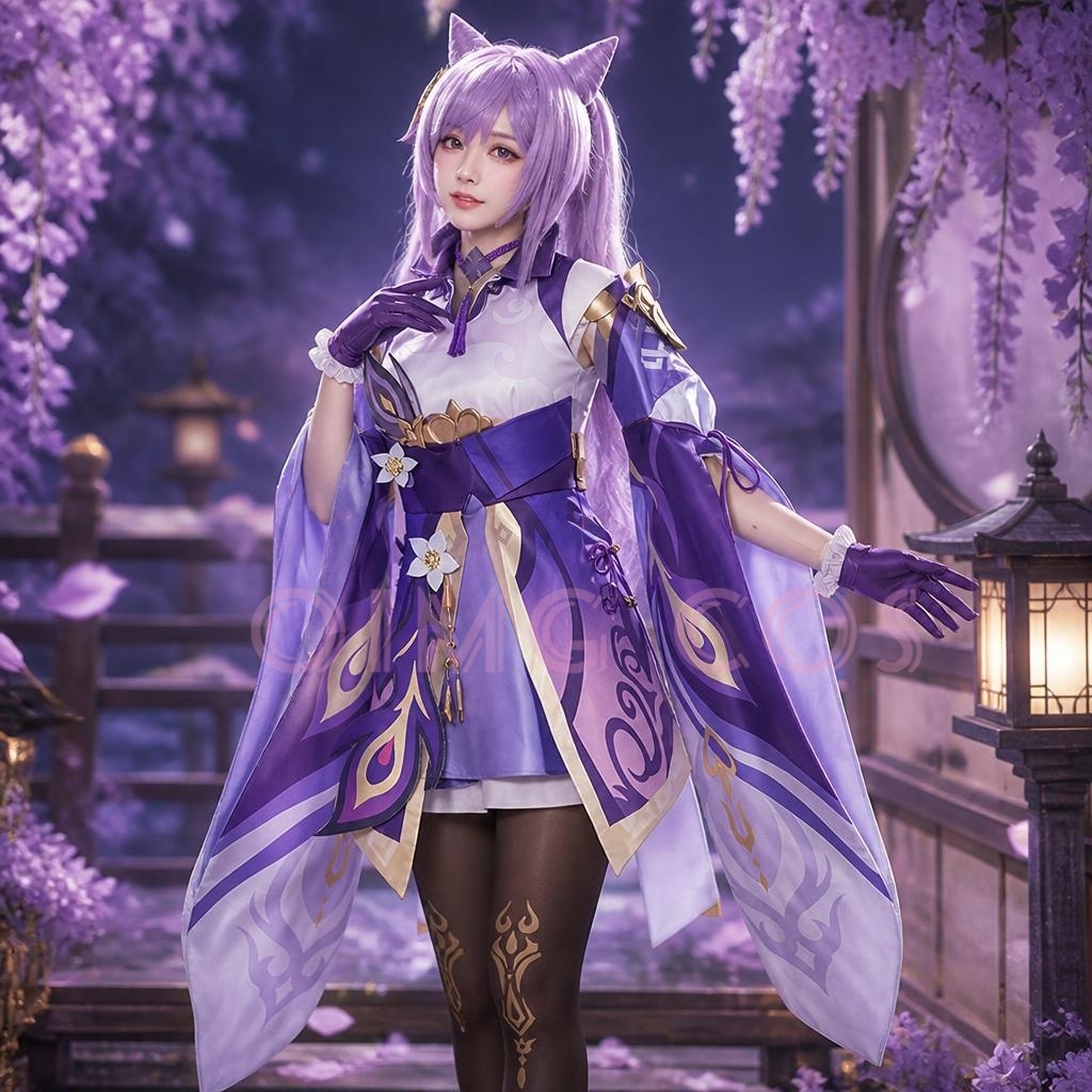 Genshin Impact Keqing Cosplay  - Anime Cosplay In Chinese recensie en prijs
