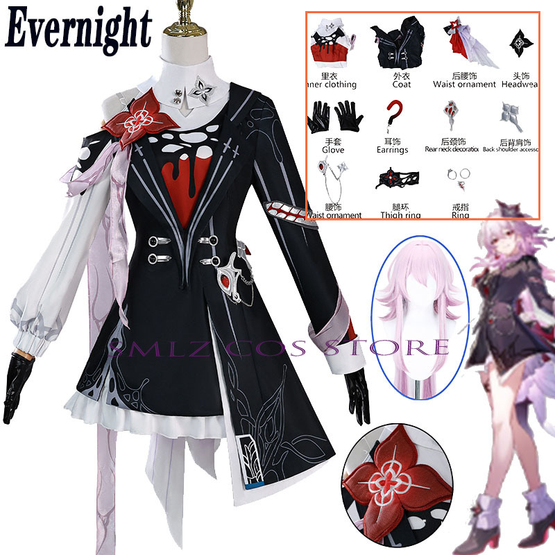 Nieuw Evernight Cosplay Honkai - Anime Cosplay Women recensie en prijs