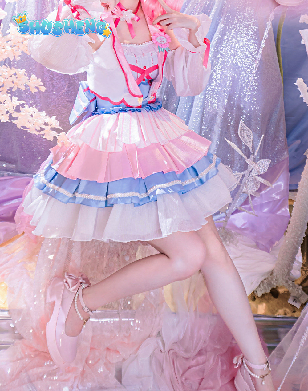 Maruyama Aya Roze Lolita BanG  - Anime Cosplay Pink recensie en prijs